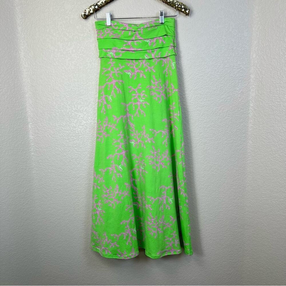 Lilly Pulitzer • Petula Strapless Maxi Dress Coral Me Crazy - Picture 9 of 12
